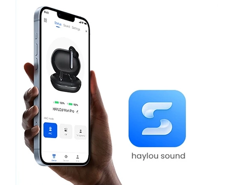 Smartphone with Haylou Sound APP