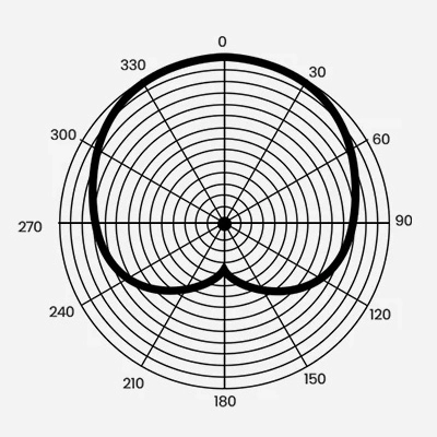 Haylou S30 MIC's Hypercardioid Diagram