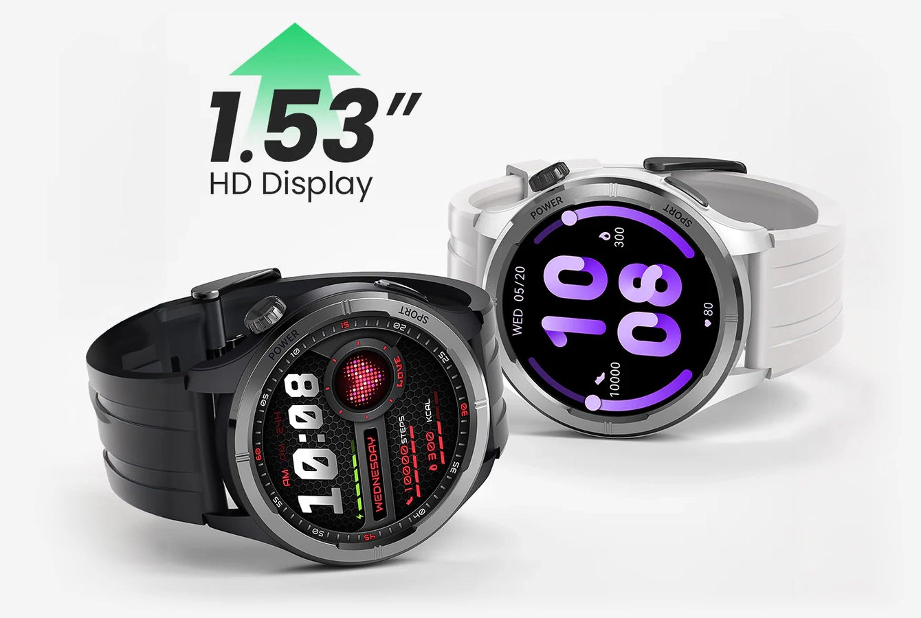 Two Haylou Solar Neo smartwatches