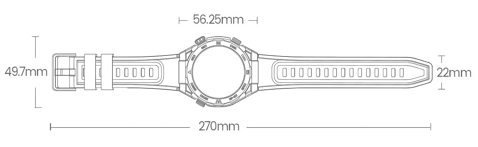 Haylou Watch R8 Size chart